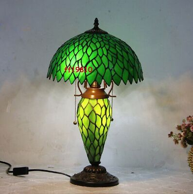 #ad Modern Tiffany Green Lampshade Light Table Lamp Led Home Decor Desk Lighting $303.63