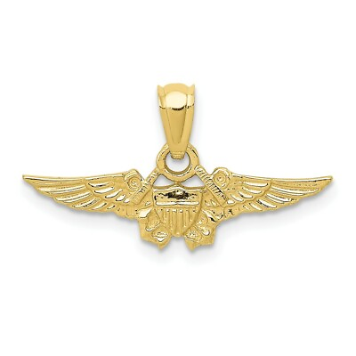 #ad Real 10kt Yellow Gold US Naval Flight Officer Pendant $67.04