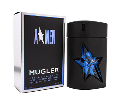 #ad Angel Amen by Thierry Mugler 3.4 oz EDT Refillable Rubber Spray Cologne NIB $64.98
