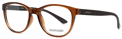 #ad CALVIN KLEIN CK19572 281 Crystal Amber Mens Oval Eyeglasses 52 18 145 B:42 $45.99