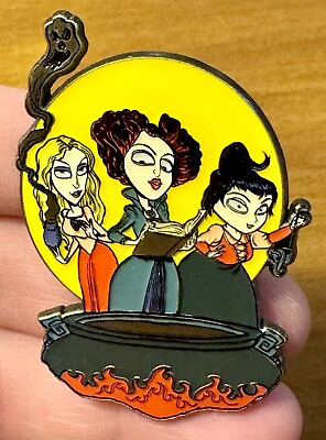 #ad Disney Store Exclusive Hocus Pocus Sanderson Sisters Moon Cauldron Mary RARE Pin $17.95