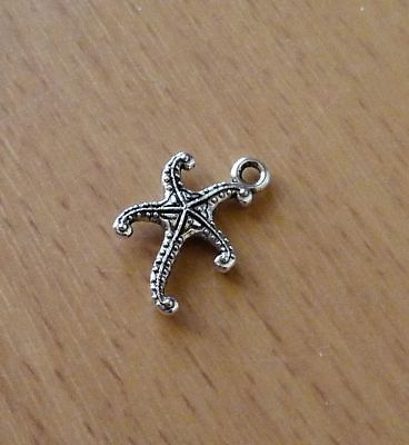 #ad 10pcs Starfish Charms for Bracelet Sea Star Necklace Pendant Silver Double Sided $5.49