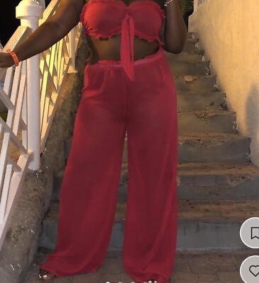 #ad Red Two Piece Set PLT $17.00