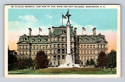 #ad Washington D.C. 1st Division Memorial State amp; Navy Building Vintage Postcard $7.99