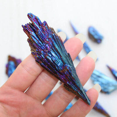 #ad Natural Rainbow Aura Crystal Cluster Kyanite Titanium VUG Specimen Healing Stone $3.79