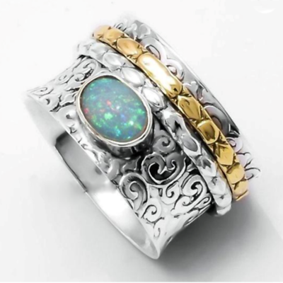 #ad Opal Gemstone 925 Sterling Silver Ring Mother#x27;s Day Jewelry All Size AM 481 $13.26