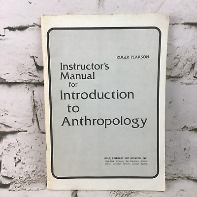 #ad Instructor#x27;s manual for Introduction to anthropology Jan 01 1974 Pearson Ro $58.50