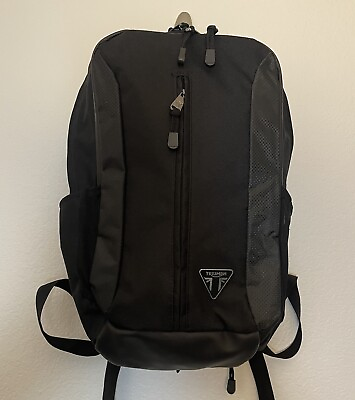 #ad Official Triumph Motorcycles Riding Back Pack Ruck Sack Large Bag Black USED $55.00