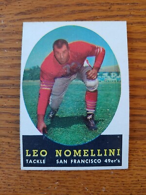 #ad 1958 TOPPS FOOTBALL LEO NOMELLINI CARD #89 SAN FRANCISCO 49ERS EXMT Nice Card $8.95