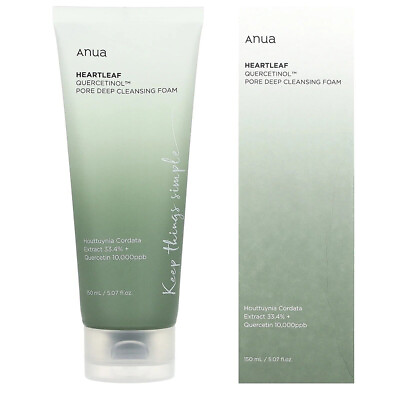 #ad ANUA Heartleaf Quercetinol Pore Deep Cleansing Foam Mild Facial Cleanser 150ml $13.88