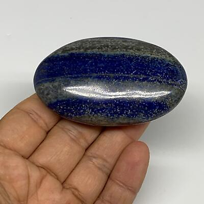 #ad 105g2.7quot;x1.6quot;x0.8quot; Natural Lapis Lazuli Palm Stone @Afghanistan B30346 $9.60