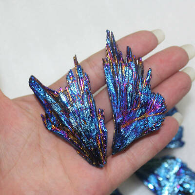 #ad 5Pcs Natural Aura Rainbow Kyanite Titanium Crystal Cluster VUG Gemstone Specimen $20.55
