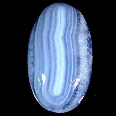#ad 21.60Cts. 15X25X7mm 100% Natural Top Designer Blue Lace Agate Oval Cab Gemstone $11.99