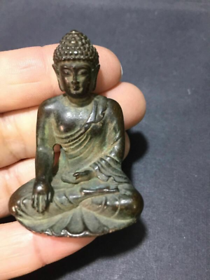 #ad Old Tibetan Buddhism bronze Medicine Buddha Sakyamuni Shakyamuni Buddha statue $9.95