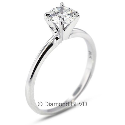 #ad 0.70 CT F SI2 Ex Round AGI Earth Mined Diamond 18KW Classic Solitaire Ring 2.5gr $1334.52