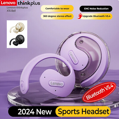 #ad Lenovo X15 Pro Ball OWS Earphones Bluetooth 5.4 Earbuds On Ear Sports Earbuds $26.70