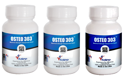 #ad Osteo 303 Arthritis Osteoporosis Pain Relief Pack 3 bottle 60 cnt $125.95