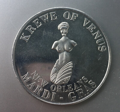 #ad 1968 Krewe Of Venus Silver Aluminum Mardi Gras Doubloon sovereign queens $3.99