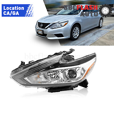 #ad Halogen Headlight Left Replacement Fit For Nissan Altima 2016 2018Chrome Housing $69.09