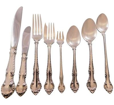 #ad English Gadroon by Gorham Sterling Silver Flatware Set for 8 Service 70 pieces $3780.00