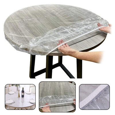 #ad #ad Waterproof Table Cover Cloth Fitted Protector Tablecloth Transparent Table Cover AU $13.08