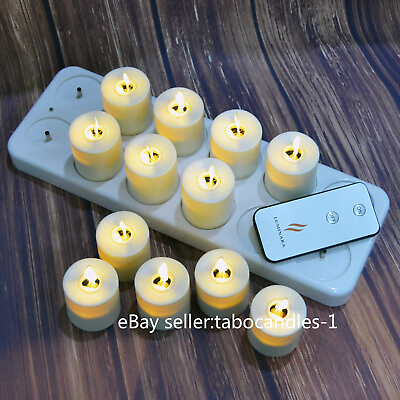 Luminara Flameless Rechargeable Led Tea Lights Ivory Votive Candles for Church $105.00