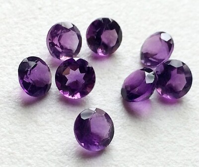 #ad 25 pcs Natural Purple Amethyst 12x12mm Round Faceted Cut Gemstone AF 298 $139.90