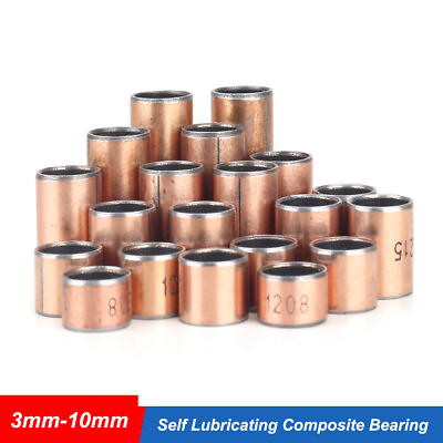 #ad Self Lubricating Composite Bearing Diameter 3mm 10mm Bushing Sleeve Steel Bear $4.23