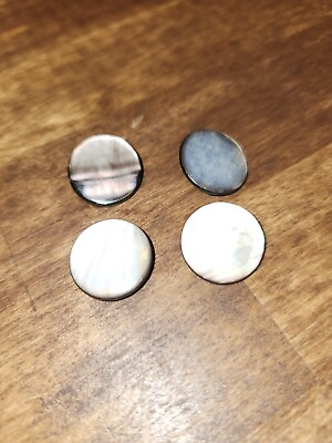 #ad Set Of 4 Vintage Smoky Pearl Button 3 4quot; Metal Shank $24.99