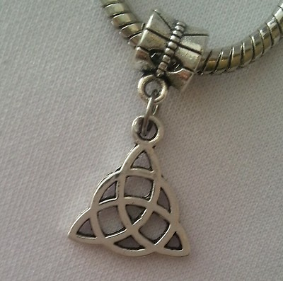 #ad Celtic Tiquetra Trinity Knot Symbol for European Charm Pendant Bracelet Necklace $10.50