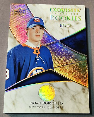 #ad 2019 20 Black Diamond Exquisite Gold 75 Collection Noah Dobson Rookie RC #R ND $35.00