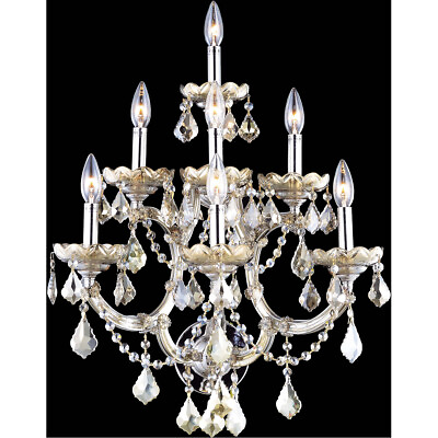 #ad Elegant Lighting 2800W7GT GT RC Maria Theresa Wall Sconce Golden Teak $514.50