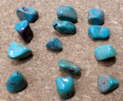 #ad LOT OF NATURAL 16 20 mm TURQUOISE BEADS 60 g C149 bon88craft v88Cr bz8cr $27.98