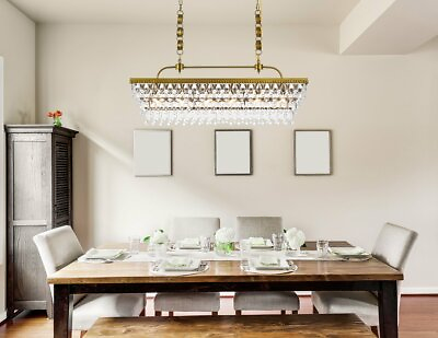 #ad Crystal Chandelier Dining Room Kitchen Island Ceiling Lighting Light Fixture 40quot; $961.70