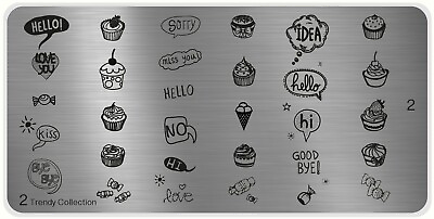 #ad Nail Art MoYou Nail Fashion Stamping XL Image Plate Trendy Collection 2 CupCakes GBP 4.99