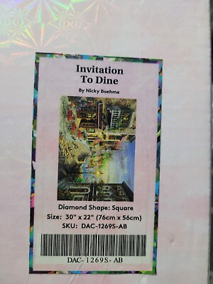 #ad quot;INVITATION TO DINEquot; BY quot;NICKY BOEHMEquot; DIAMOND ART CLUB DISCONTINUED SOLD OUT $69.00