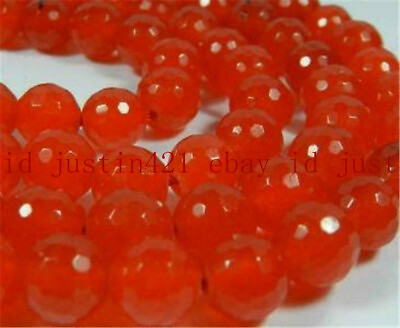 #ad Natural 6 8 10mm Faceted Orange Topaz Round Gemstone Loose Beads 15quot; AAA $4.49