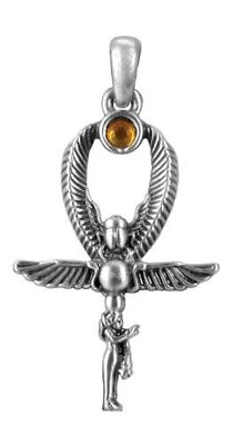 #ad Winged Scarab Pendant Necklace $19.98