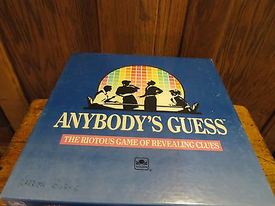#ad Anybodys Guess Golden 1990 Complete Board Game Clues Adult $18.99