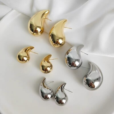 #ad Minimalist Geometric Drop Earrings: Women#x27;s Metal Ear Jewelry $8.98