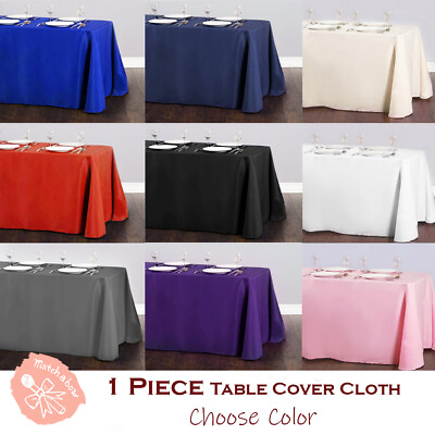 #ad Rectangle Tablecloth Table Cover Party Wedding Linen $8.28