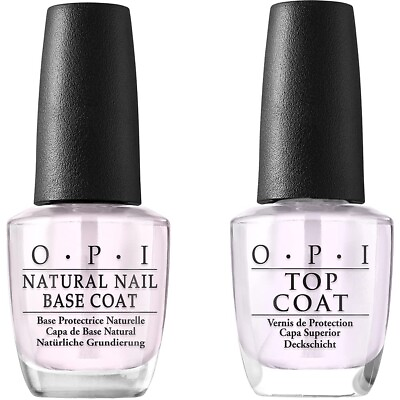 #ad OPI Best Nail Lacquer Top and Base Duo Natural Base Top Coat $14.99