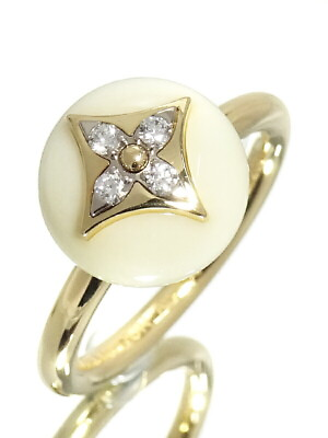 #ad LOUIS VUITTON K18YG Ring Color BLOSSOM Diamond #T031 $2162.10