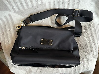 #ad Kate Spade Mini Maria Black Nylon Crossbody Shoulder Bag Purse $40.00