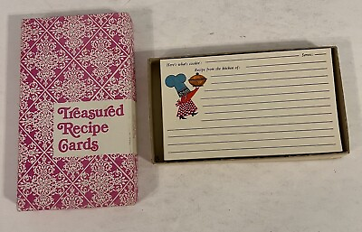 #ad Treasured Recipe Cards VTG 60s “Here’s What’s Cookin” Box Of 60 Unused $11.99