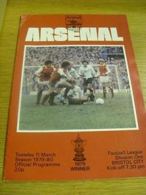 #ad 11 03 1980 Arsenal v Bristol City . Item In very good GBP 3.99