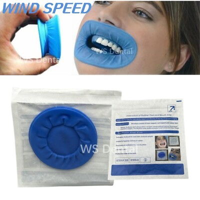 #ad Disposable Dental Mouth Opener Sterile Rubber Dam Cheek Retractor O Shape Blue $112.88