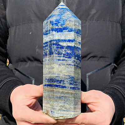 #ad 3.6LB Natura Lapis lazuli Quartz crystal obeliskpoint wand reiki healing $258.00