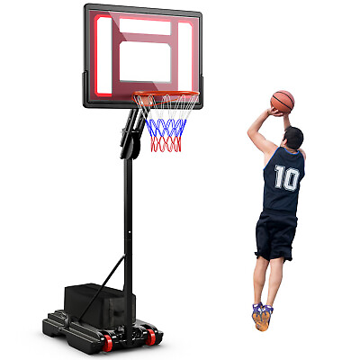 #ad Outdoor Portable Basketball Hoop System 5 10 FT Adjustable W Weight Bag Wheels $149.99