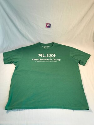 #ad Lifted Research Group LRG Green T Shirt 2XL Mens Fit Shirt XXL Standard Logo $17.99